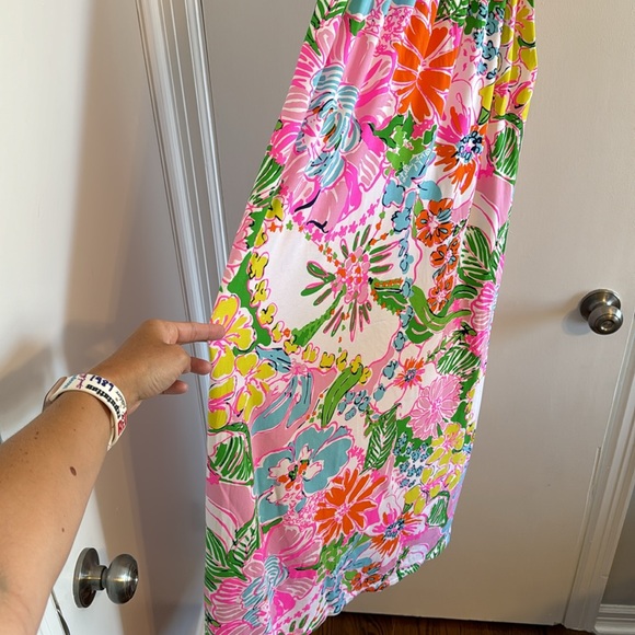 Lilly Pulitzer for Target Dress Small Nosey Posey Maxi Dress Strapless Floral - Picture 5 of 8